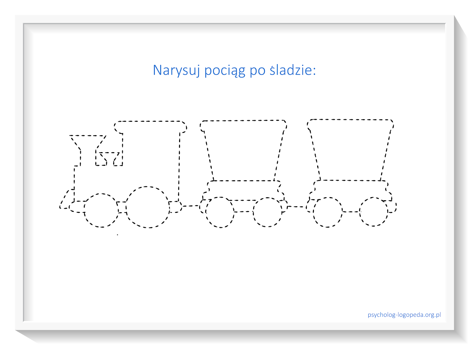 połącz kropki pociag cwiczenia przedszkole cwiczenia dla dzieci o pociagach połacz kropki