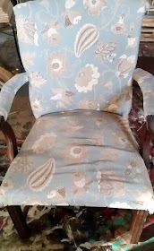 old antique upholstered chair