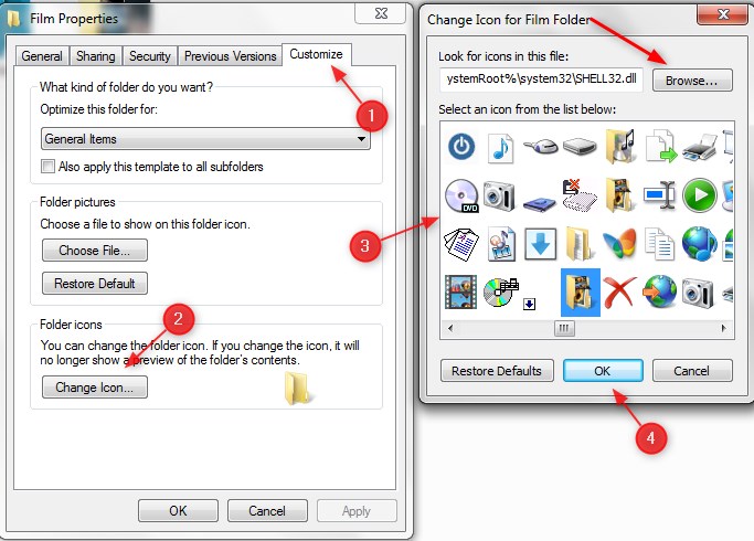 Cara Mengubah Icon Folder Windows 7