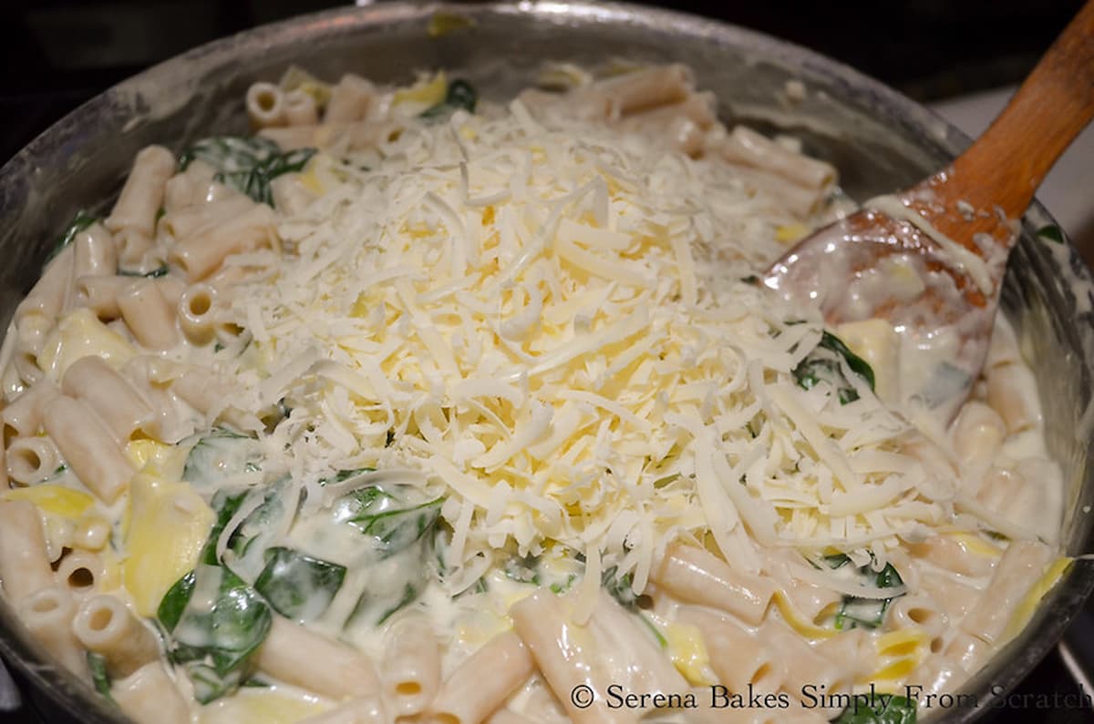 Spinach Artichoke Pasta Serena Bakes Simply From Scratch