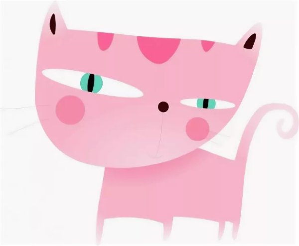  gato vector color de rosa