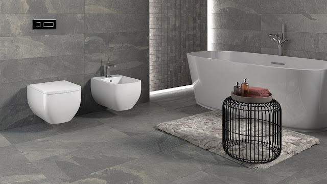 Tile design ideas with Mustang Slate - A triumph of design and natural beauty