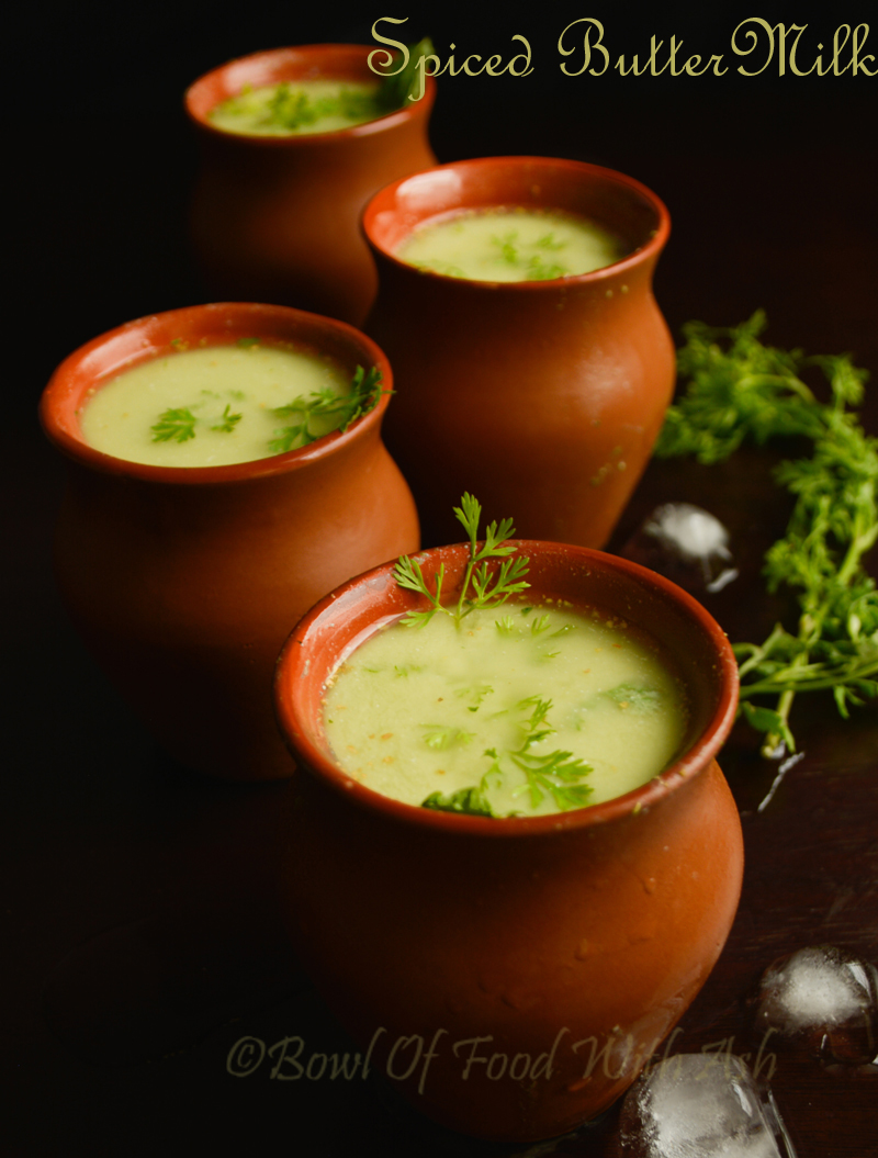 Bowl Of Food With Ash Spiced ButterMilk Recipe How to Make Masala Chaas