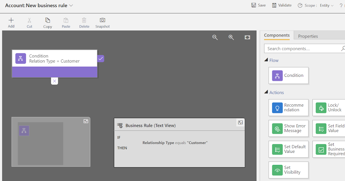 DYNAMICS 365 HOW TO COPY PASTE BUSINESS RULES COMPONENTS