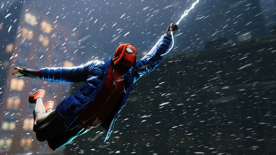#8.1913, Spider-Man, Miles Morales, Swing, Sportswear, 4K Wallpaper PC