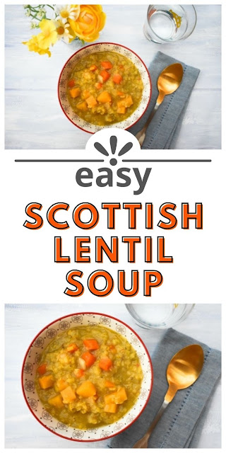 Warming red lentil soup for winter lunches and dinners