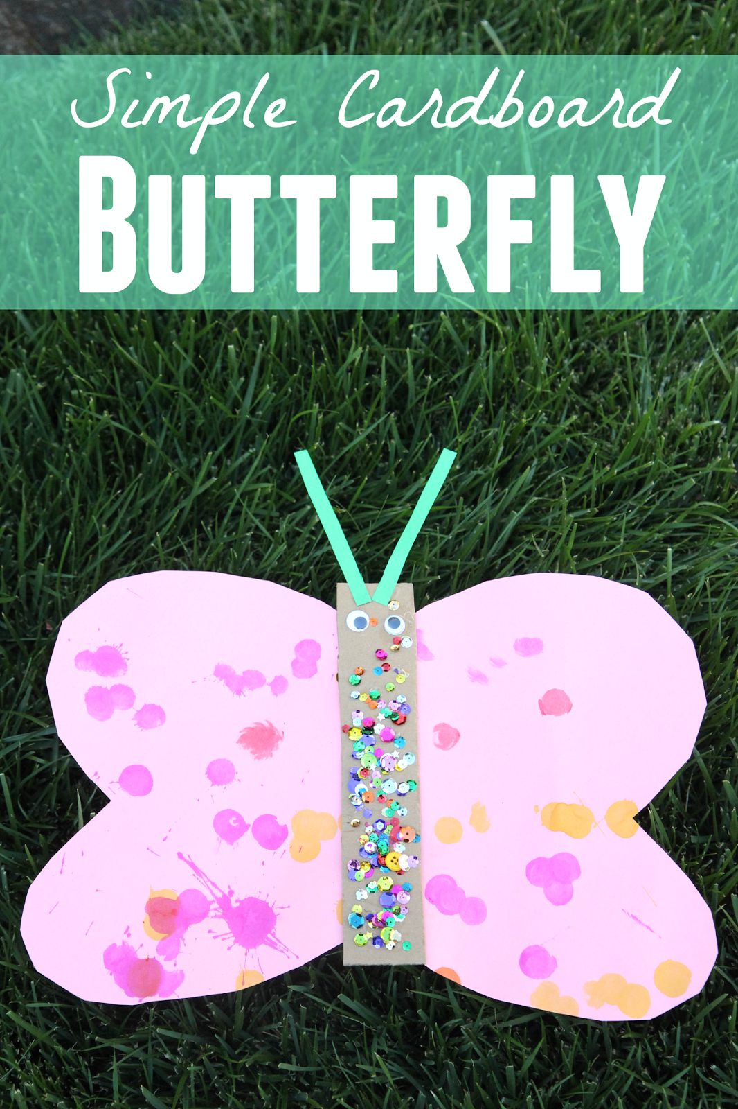 Toddler Approved! Simple Cardboard Butterfly Craft for Toddlers