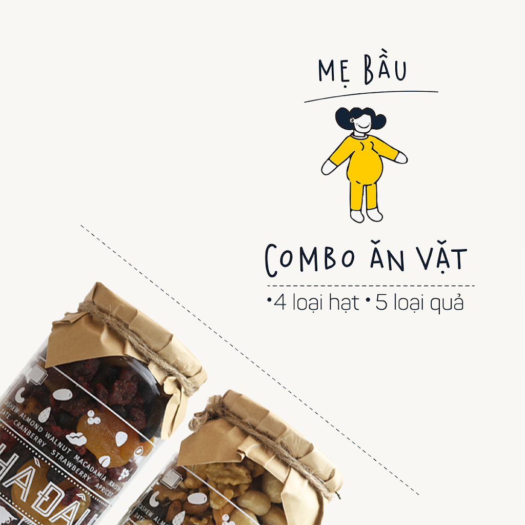 [A36] Mua Mixnuts và Mixfruits Nhà Đậu cho Mẹ Bầu