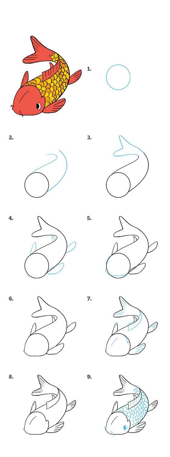 Huong dan ve con ca theo buoc