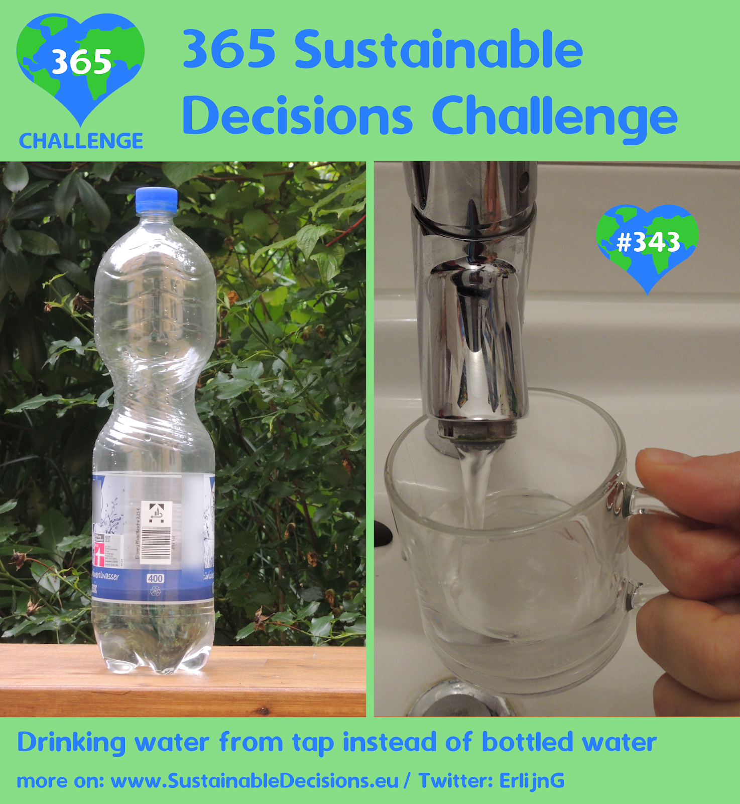 343 Drinking water from tap instead of bottled water