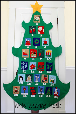 Christmas tree advent calendar