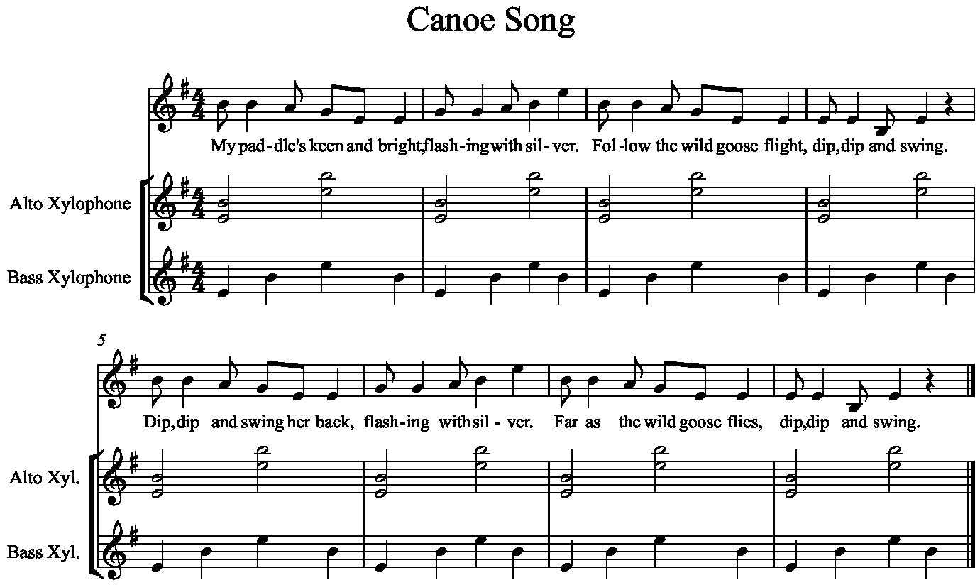 Canoe Song Music a la Abbott Amy Abbott Kodály Inspired Blog and