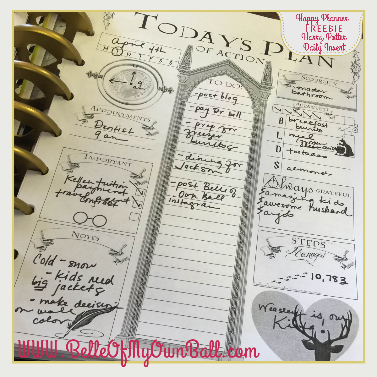Harry Potter Daily Planner