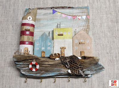 diy artesanía con madera de playa