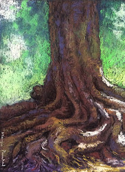 trunk tree shadow painting pastel soft manju paintings trees