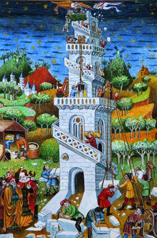 Illustrazioni di Ivan Murgia La torre di Babele (The Tower of Babel)