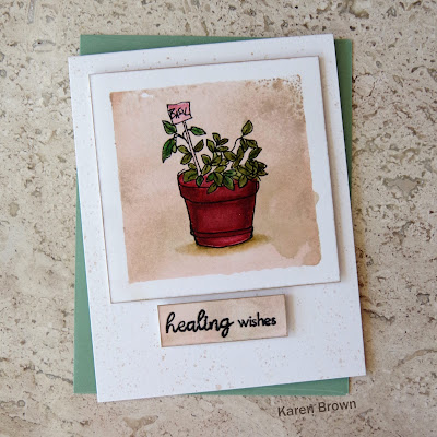 A vintage look masculine card featuring Altenew Garden Grow stamps.