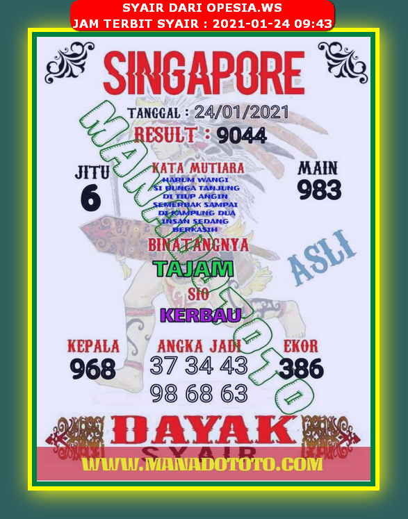 PREDIKSI singapura