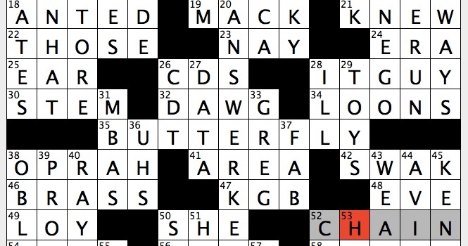 rex parker does the nyt crossword puzzle some native nigerians puccini works crossword clue