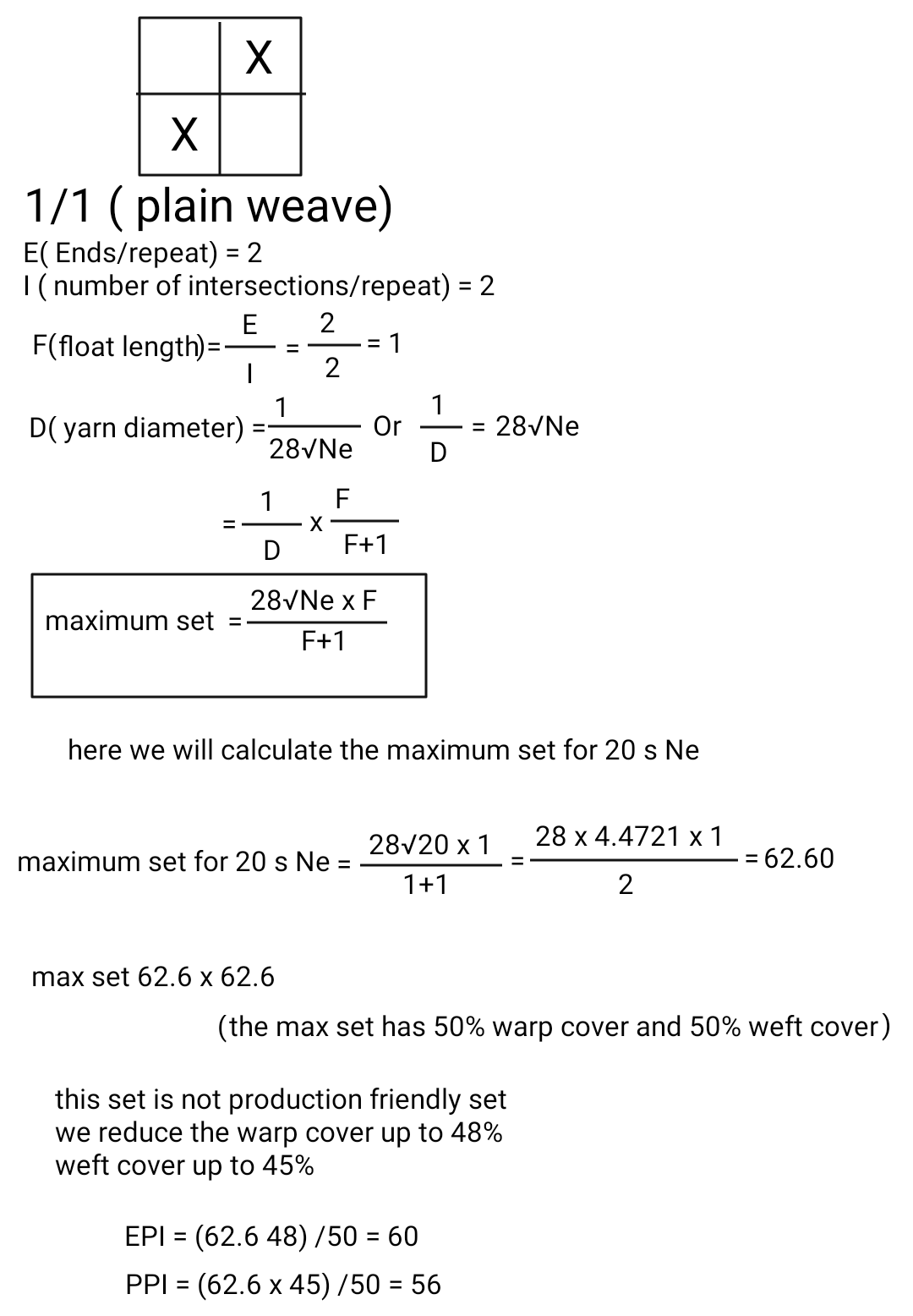 Textile Adviser HOW TO FIND YARN COUNT FOR GIVEN FABRIC GSM