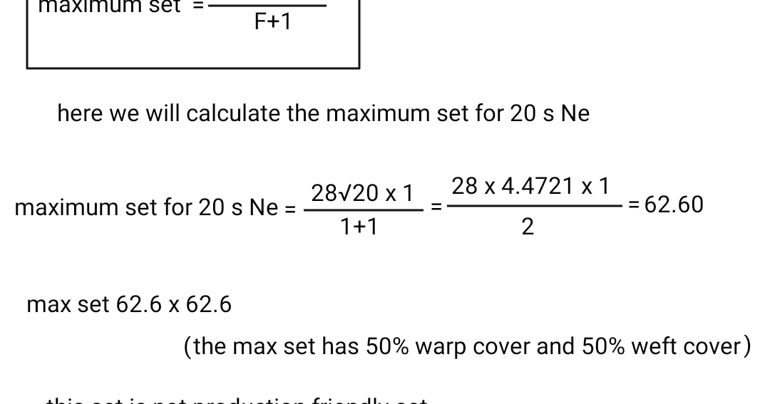 Textile Adviser HOW TO FIND YARN COUNT FOR GIVEN FABRIC GSM