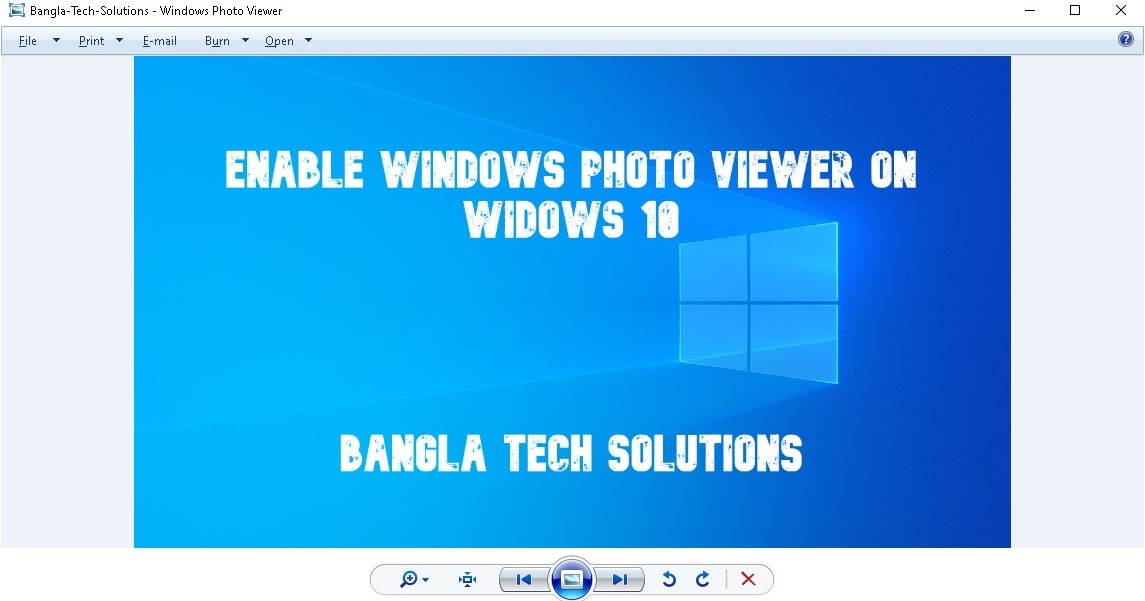 Enable Windows Photo Viewer Your Default Image Viewer on Windows 10 ...