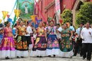 Tehuanas in parade for Guelaguetza in Oaxaca 2011