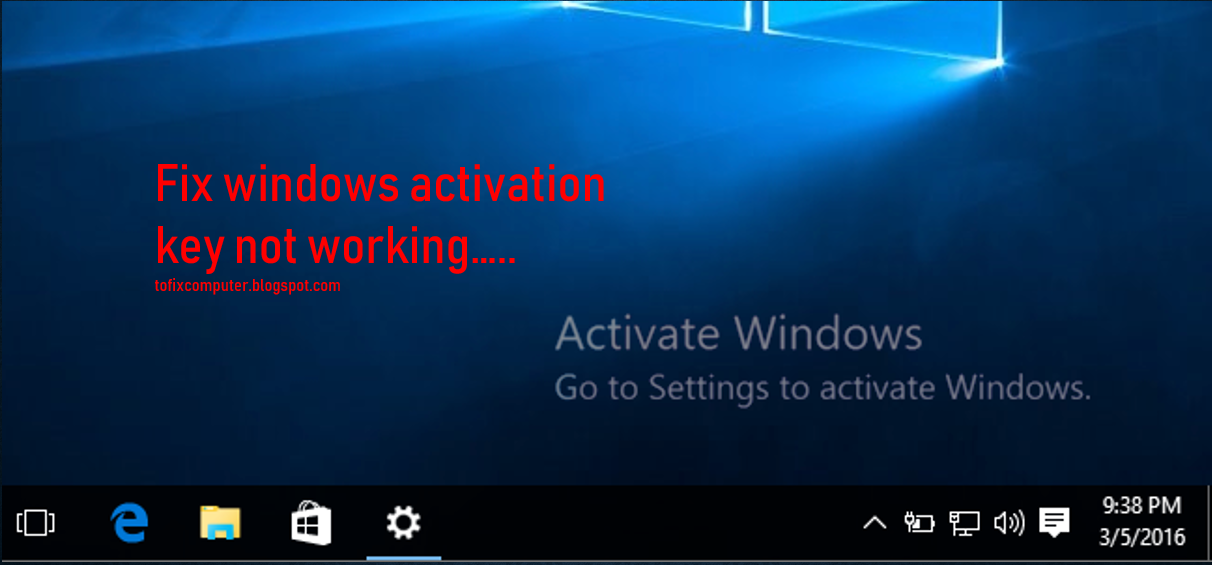 How to fix activation key not working on Windows 10