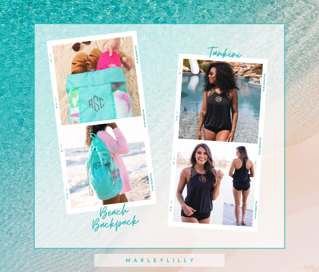Splash into Spring with New Monogrammed Swimwear and Accessories from Marleylilly.com
