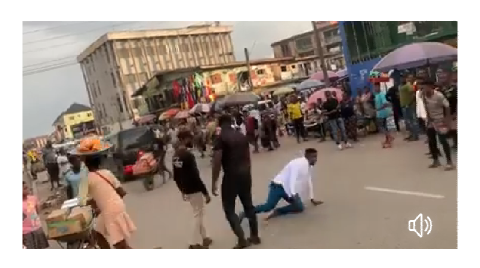   GIVE ME MY SHARE’ MAN SHOUTS AS HE RUNS MAD IN OWERRI