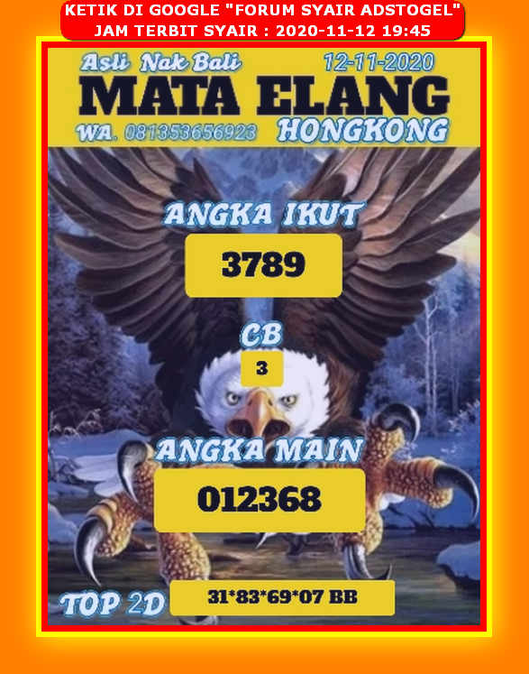 Prediksi Sgp Senin Mata Elang