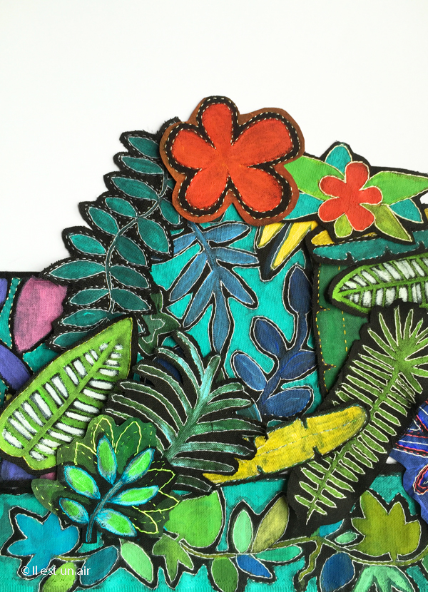 Peinture textile tropical
