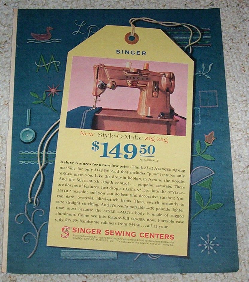 Singer Sewing Machine Advertisements