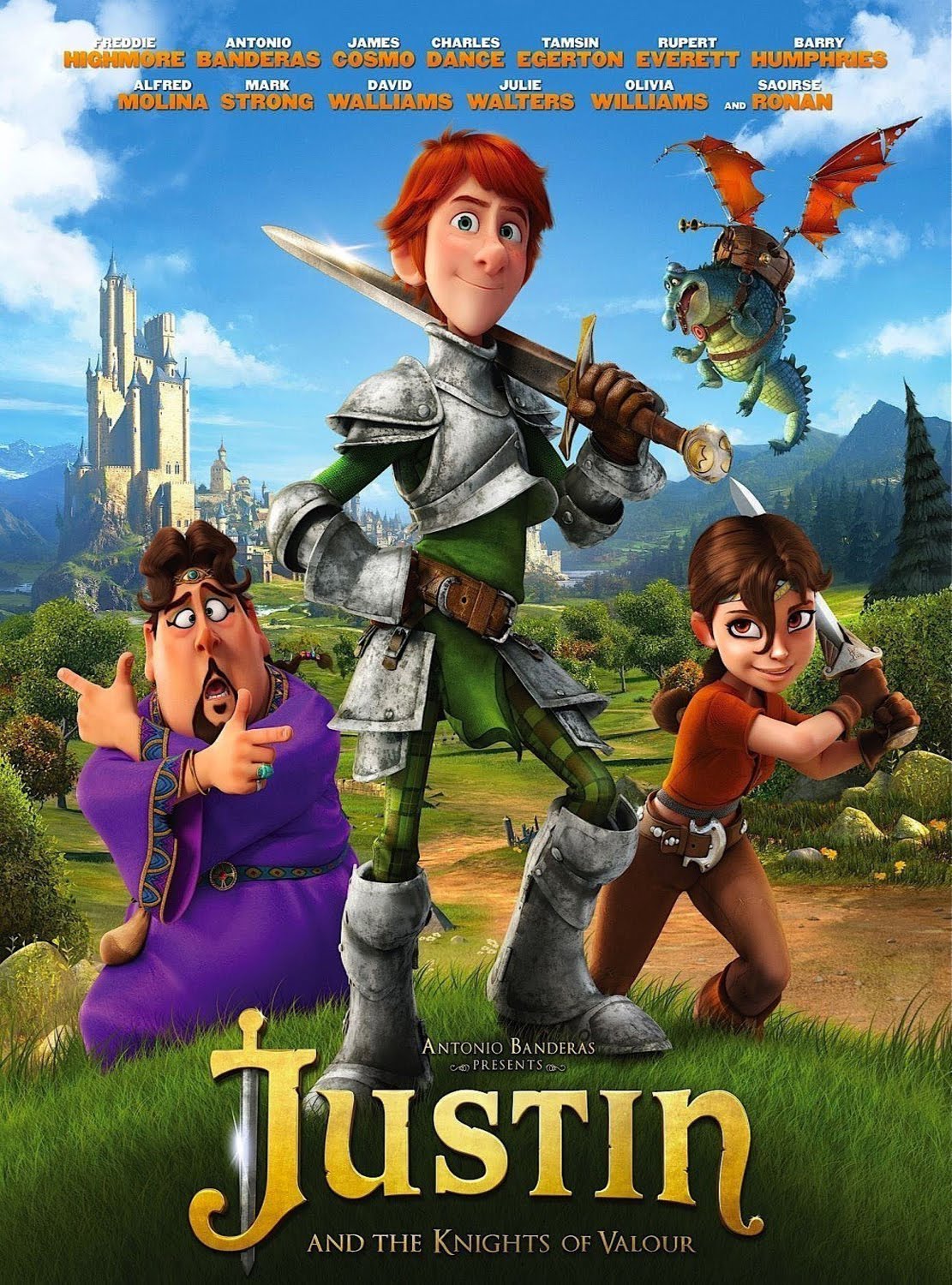 Justin and the Knights of Valour 2013 Hindi Dual Audio 500MB BluRay 720p HEVC x265 ESubs