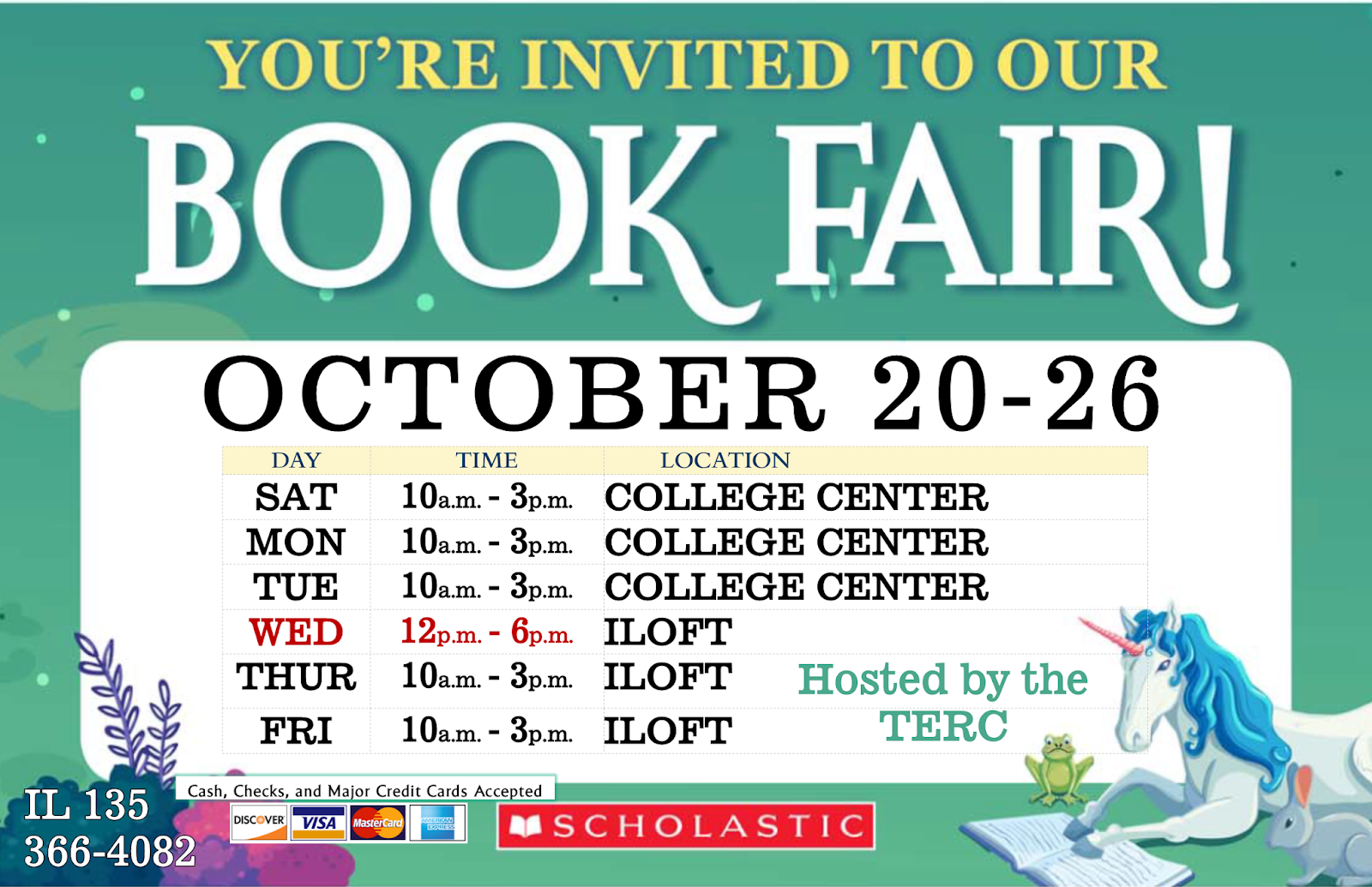 Teacher Education Resource Center Scholastic Book Fair and Clubs
