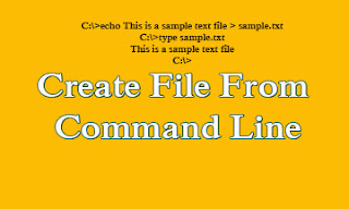 Create File From Command Line In Windows Create File From Command Line