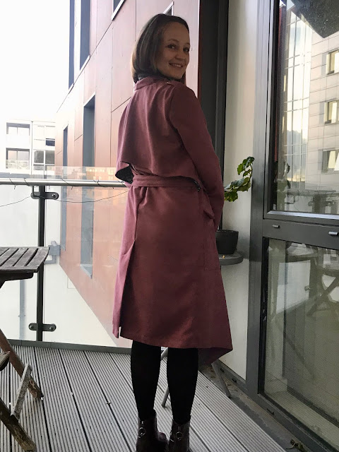 Diary of a Chain Stitcher: Dusky Pink Faux Suede Ulysses Trench