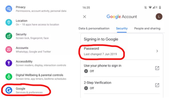Cara Menukar/ Mengubah Kata Lualuan (Password) Akaun Gmail