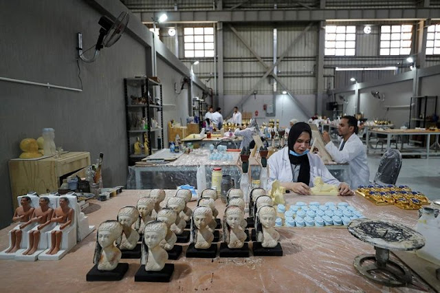 A factory dedicated to making high-quality reproductions of ancient Egyptian pharaonic monuments