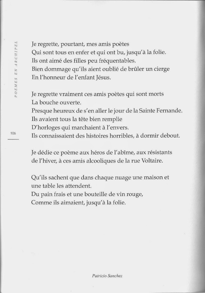 Rue Voltaire, Patricio Sanchez  (Revue Souffles Vol. 75 , France, décembre 2014).-
