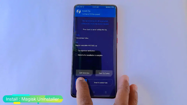 Install magisk Uninstaller flash magisk uninstaller