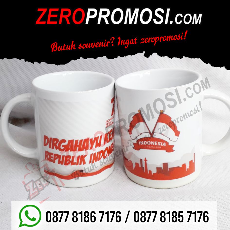 Souvenir Mug 17 Agustus mug merah putih zeropromosi souvenir