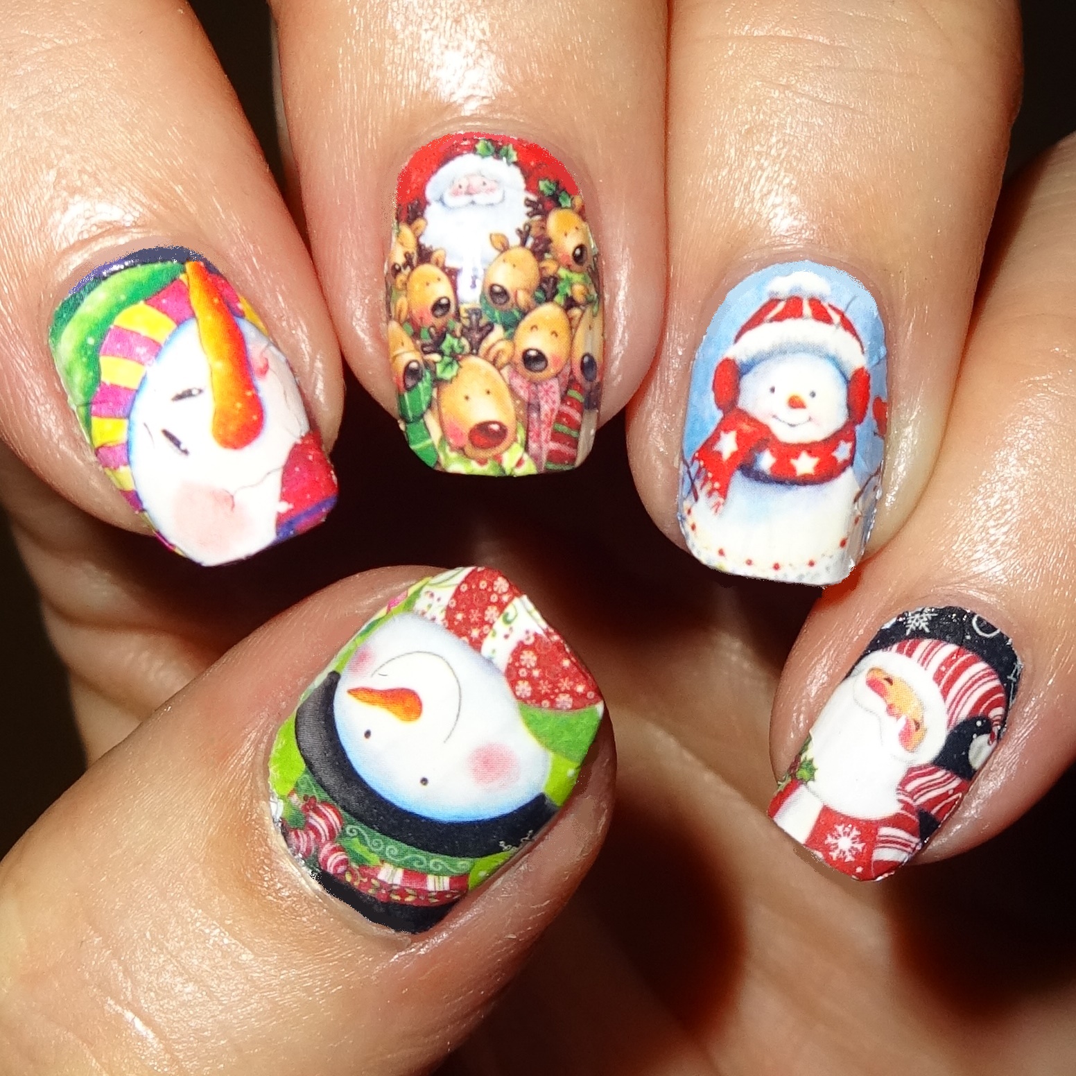 Wendy's Delights: Happy Christmas Nail Art Water Wraps from Sparkly Nails
