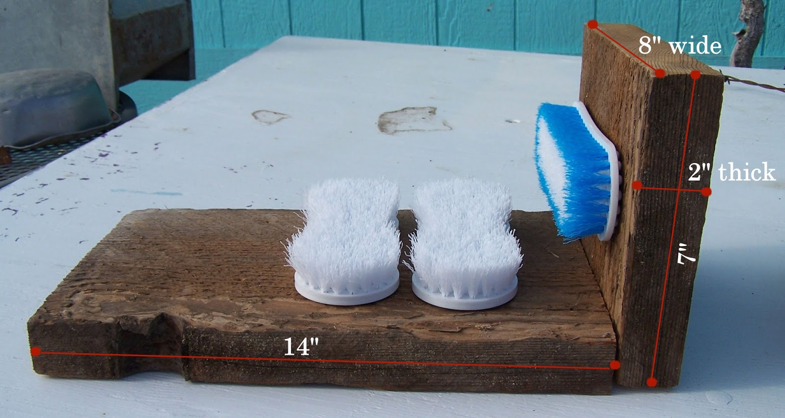 Nevadacrafter DIY outside boot scraper and shoe brush