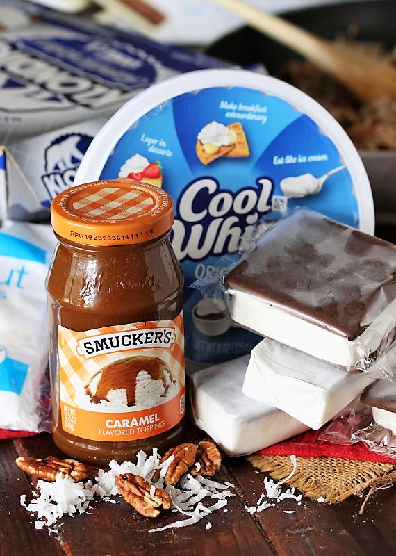 NoBake CoconutCaramel Ice Cream Sandwich Dessert The Kitchen is My
