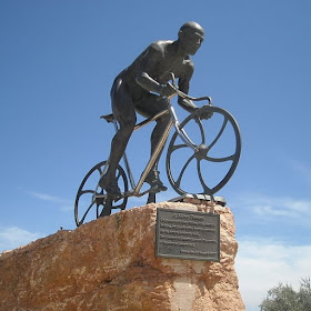 The Pantani monument in his home town of Cesenatico