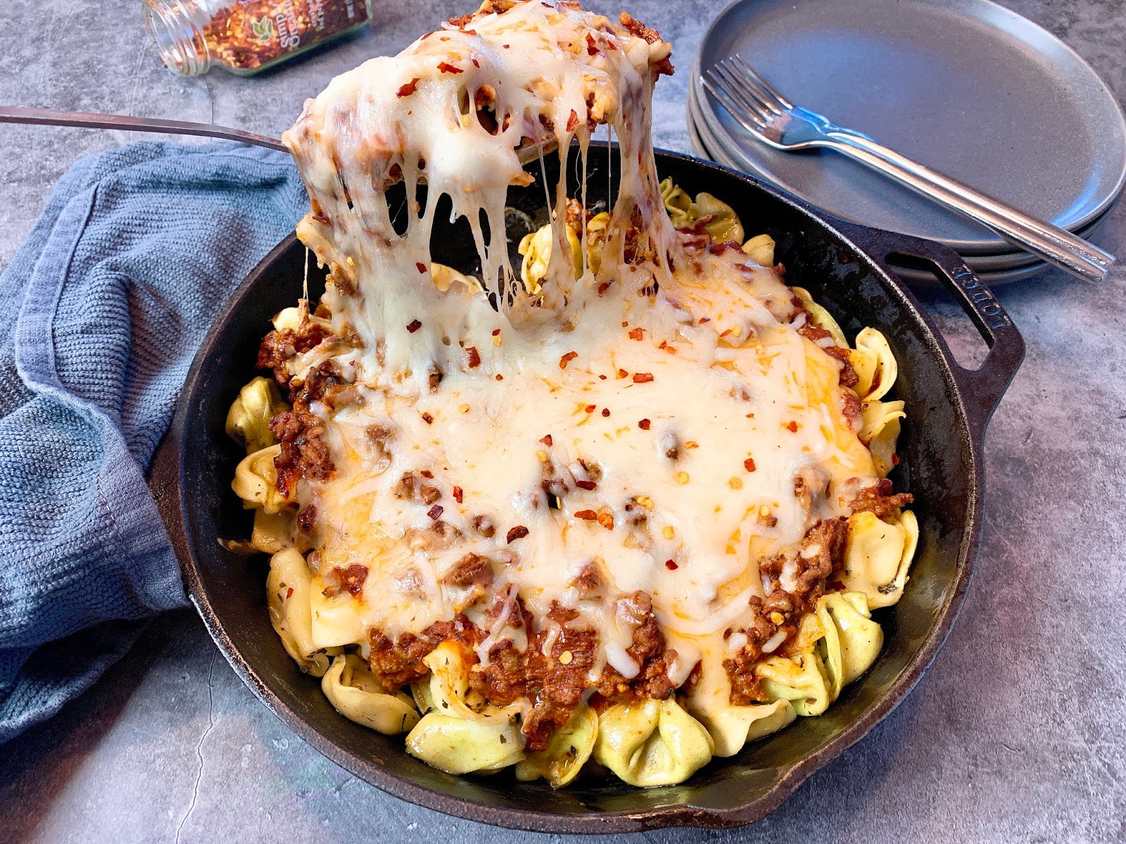 Baked Tortellini Bolognese