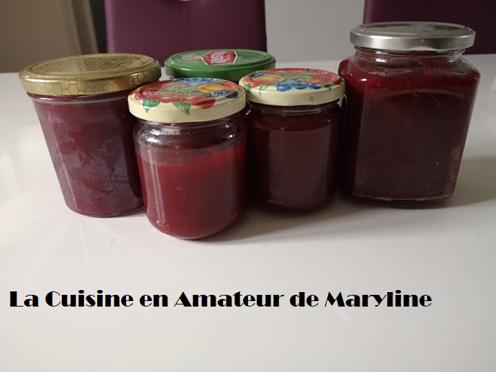 La cuisine en amateur de Maryline Confiture de cerises et pommes