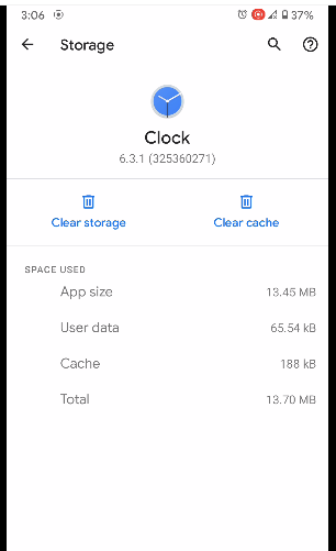 Clock: clear cache & data