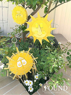 garden art,art class,DIY,diy decorating,salvaged,re-purposing,up-cycling,trash to treasure,painting,summer,garden,Pantone color of the year,colorful home,junk makeover,outdoors,diy garden art,summer home decor,summer decor,re-purposed garden art, Disney